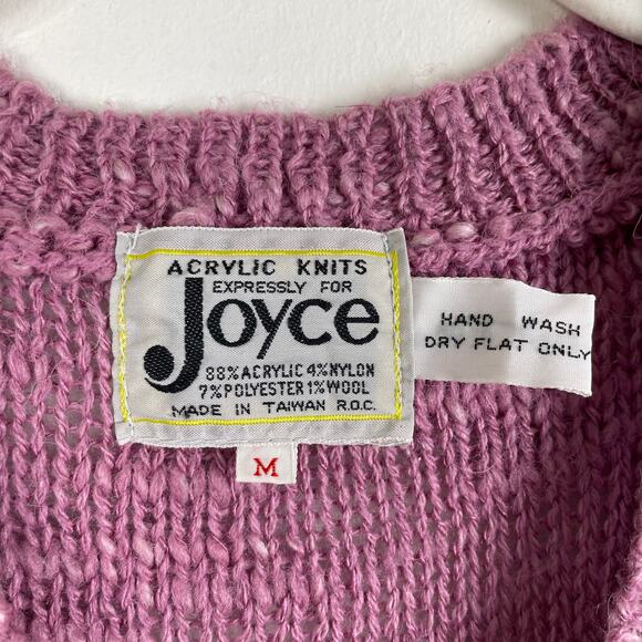 VTG 80s Expressly for Joyce Sweater Vest Striped Coquette Sleeveless Knit Preppy - Picture 5 of 14